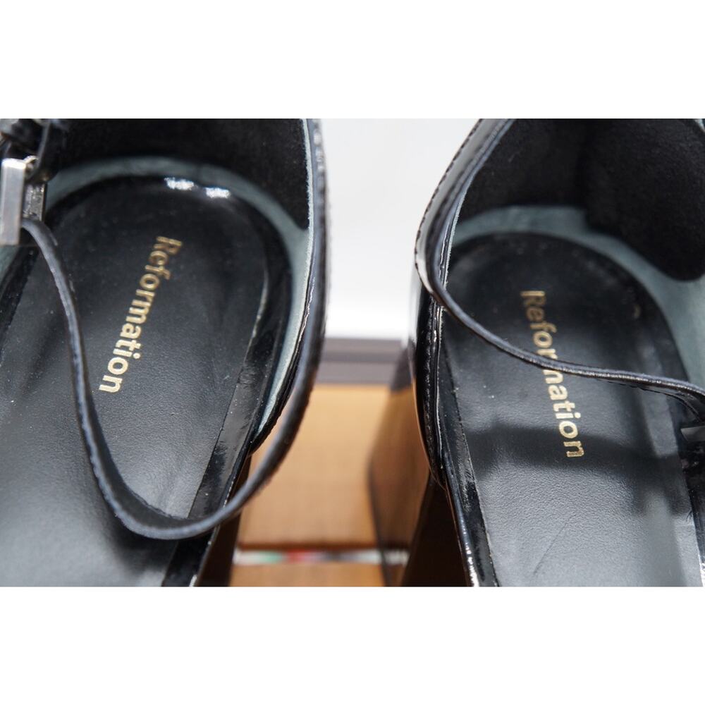 Reformation Mallori Closed Toe Patent Leather Heel Size 10 - Picture 13 of 13